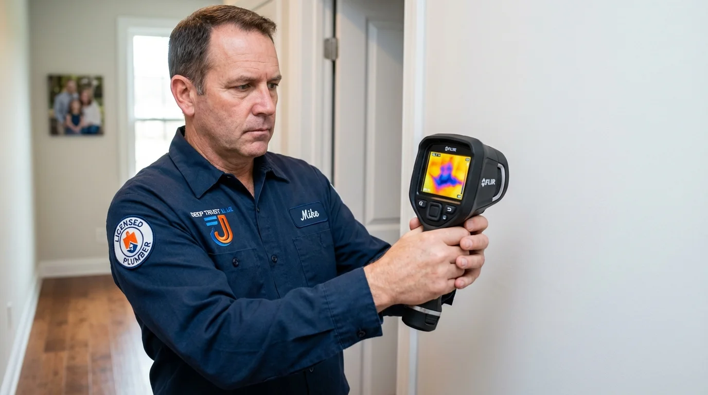 Thermal imaging leak detection by Johns Plumbing LLC in Haughton